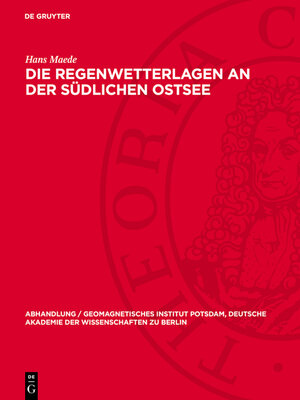 cover image of Die Regenwetterlagen an der südlichen Ostsee